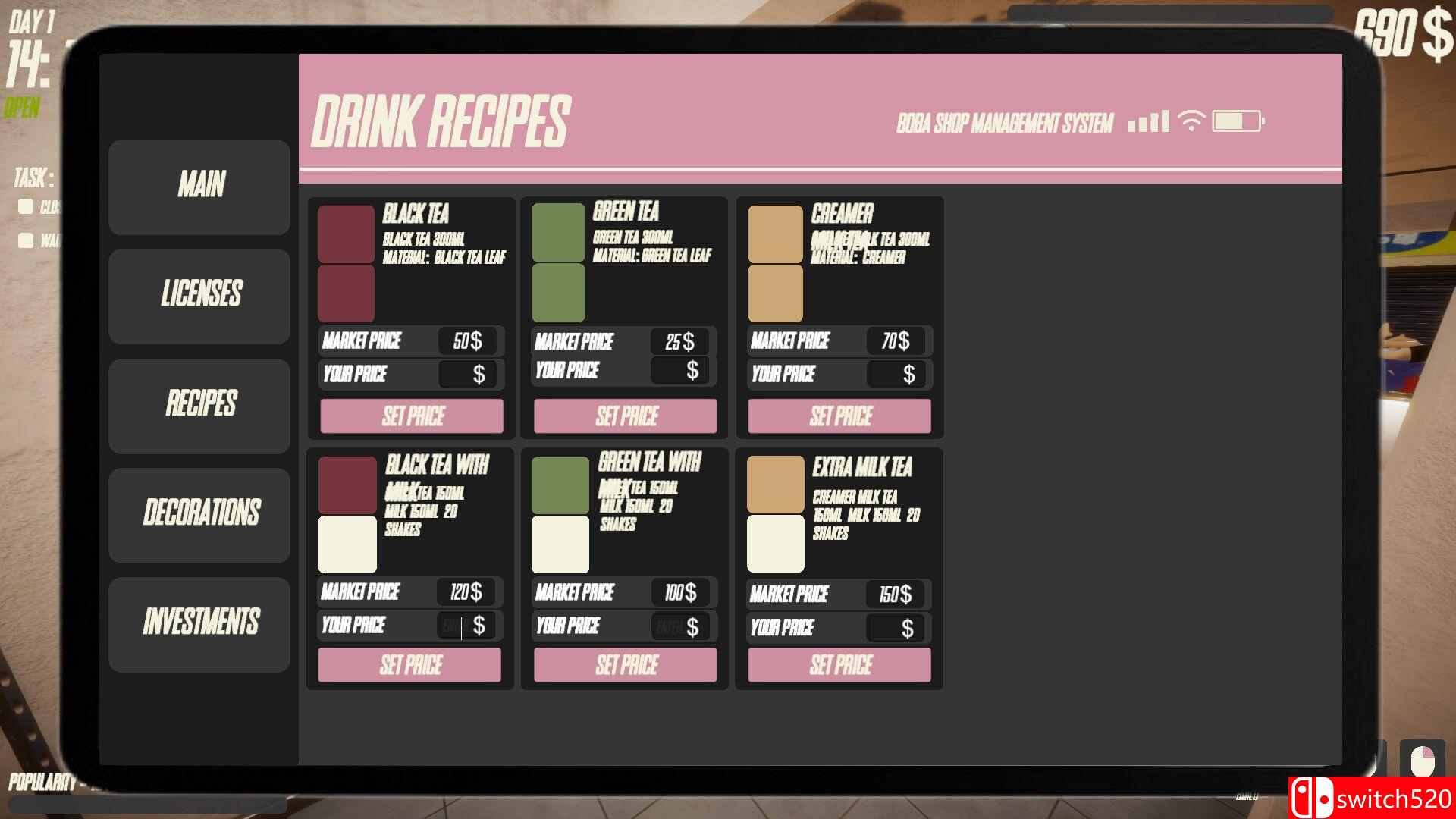 《奶茶店模拟器（Boba Tea Shop Simulator）》官方中文 TENOKE镜像版[CN/TW/EN/JP]_5