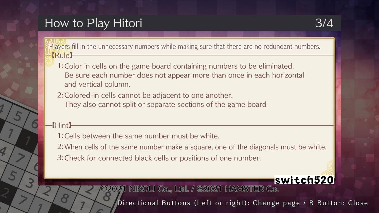 Puzzle by Nikoli S Hitori_Switch游戏_任天堂switch游戏下载_ns游戏下载_switch游戏下载_大气层游戏_TX游戏_xci游戏_nsp游戏_nsz游戏_switch金手指_ns金手指mod_任天堂游戏修改_switch520_Switch2_switch游戏下载_switch520_6